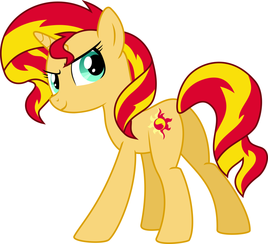 Respect Celestia's Former Pupil - Sunset Shimmer Pony Version Clipart (935x854), Png Download