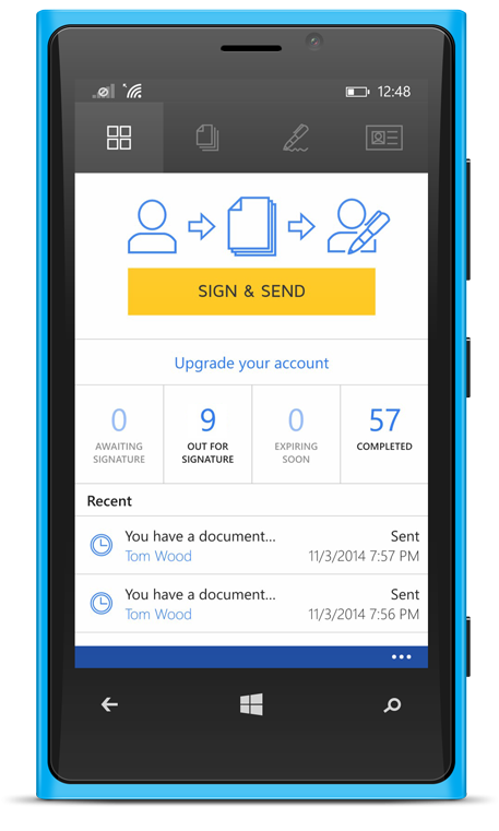 Docusign For Word - Docusign App Windows Phone Clipart (480x800), Png Download