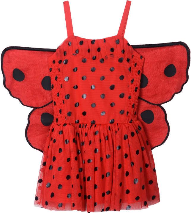 Stella Mccartney Kids Bonny Dress Lady Bugs W/wings - Illustration Clipart (960x720), Png Download