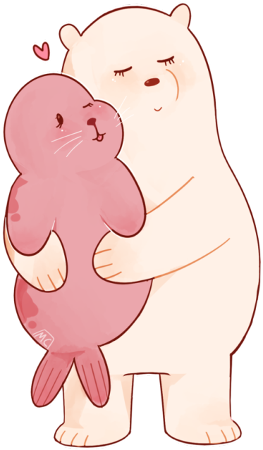 Ice Bear Love Clipart (500x737), Png Download