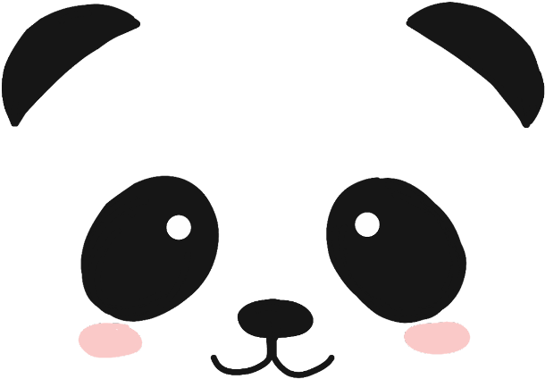 #bear #panda #animal #tumblr #cute #comic - Panda Zedge Clipart (1024x1024), Png Download