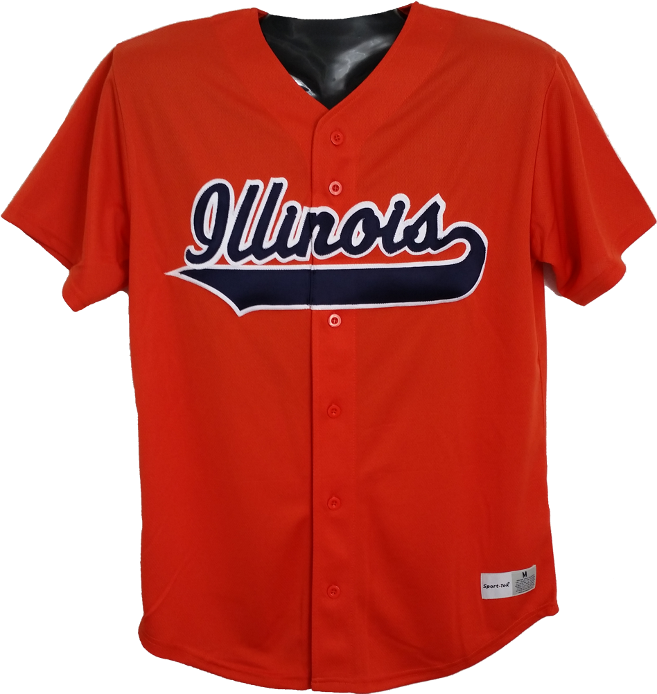 Illinois Baseball Jersey - Illinois Baseball T Shirt Clipart (955x1000), Png Download