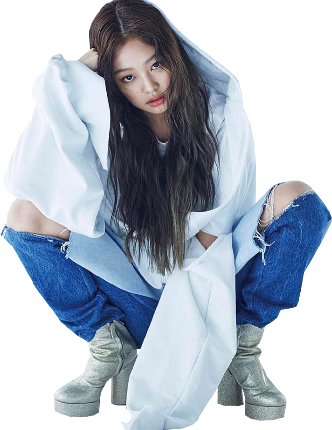 "seul Berhenti Jangan Main Hp Mulu" -jennie "berisik" - Black Pink Jennie Png Clipart (700x873), Png Download