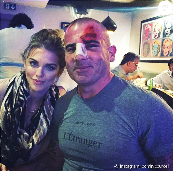 Dominic Purcell Et Sa Compagne Annalynne Mccord Après - Annalynne Mccord Et Dominic Purcell Clipart (950x577), Png Download