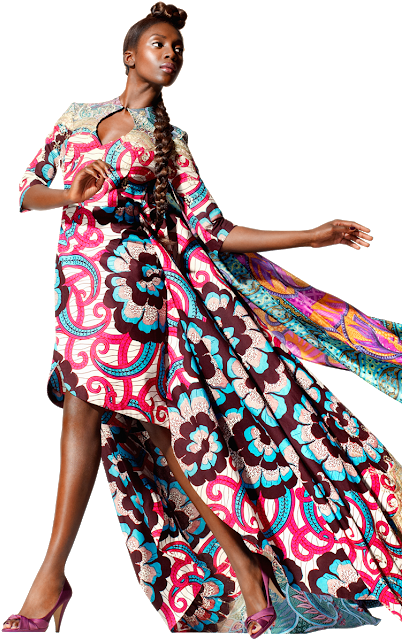 Vlisco Palais Des Sentiments Collection - Gown Clipart (548x640), Png Download