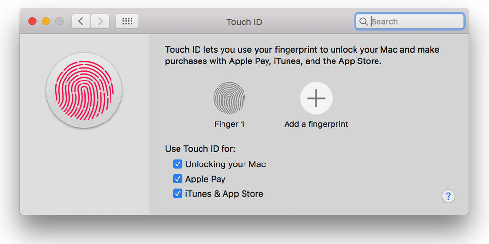 Touch Id Fingerprints, Apple Pay Cards & View Transaction - Apple Macbook Pro Clipart (1000x500), Png Download