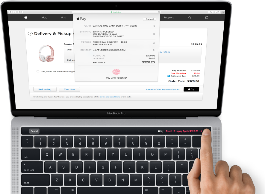Magic Keyboard 2 With Touch Id - Macbook Pro 2017 Touch Id Clipart (939x648), Png Download