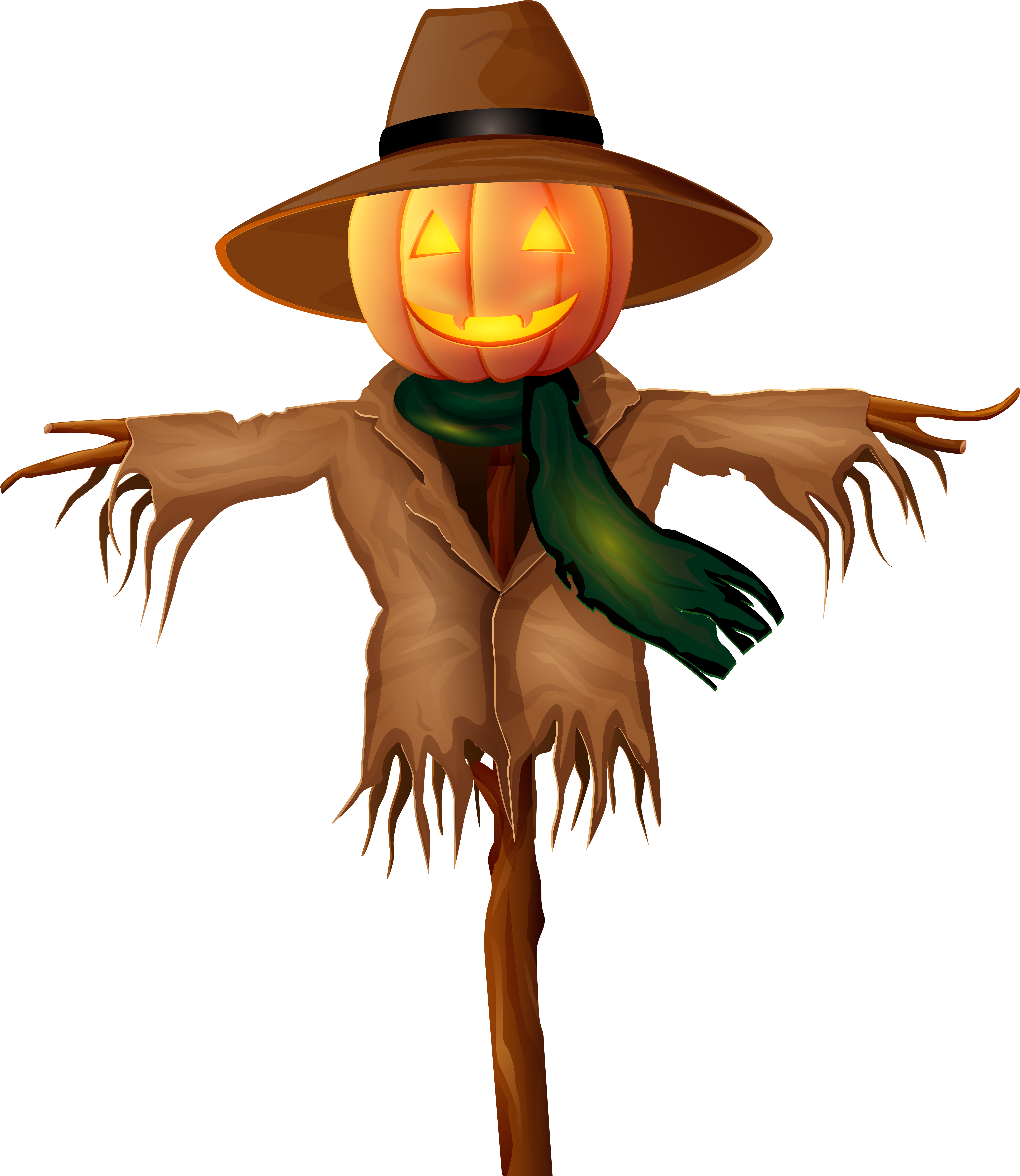 Halloween Scarecrow Png Gold Clip Artu200b Gallery Transparent Png (6988x8000), Png Download