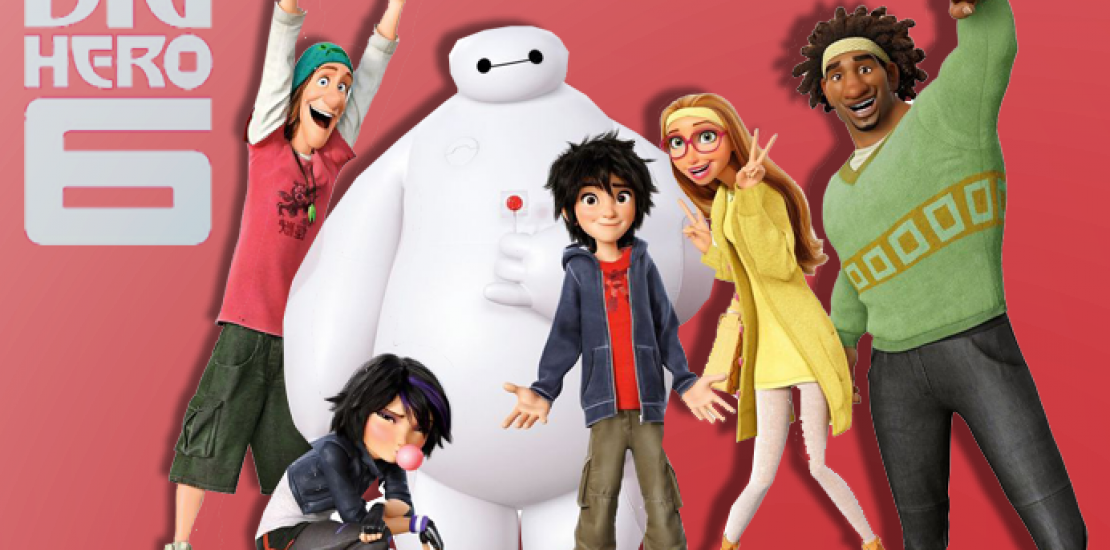 Big Hero 6 Png - Baymax And His Friends Clipart (1110x550), Png Download