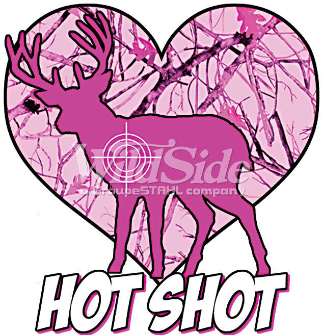 Hot Shot - Heart Deer Clipart (675x675), Png Download