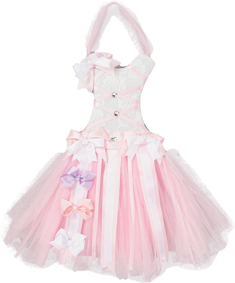 Pink White Lace - Cocktail Dress Clipart (1000x1201), Png Download