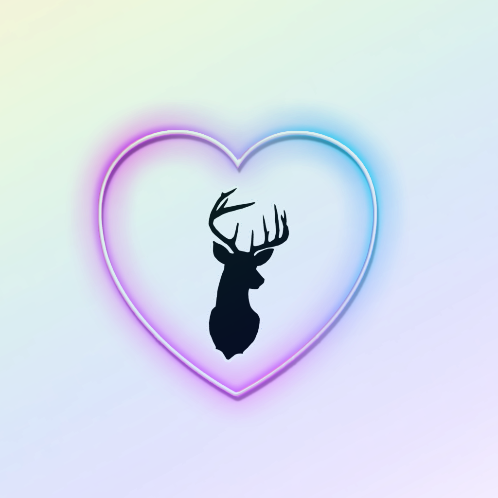 #heart #deer - Deer Clipart (1024x1024), Png Download