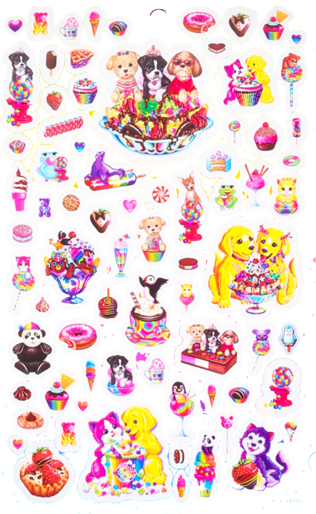 Photo Lisa Frank Stickers, Love Stickers, 90s Kids, - Lisa Frank Stickers Png Clipart (478x750), Png Download