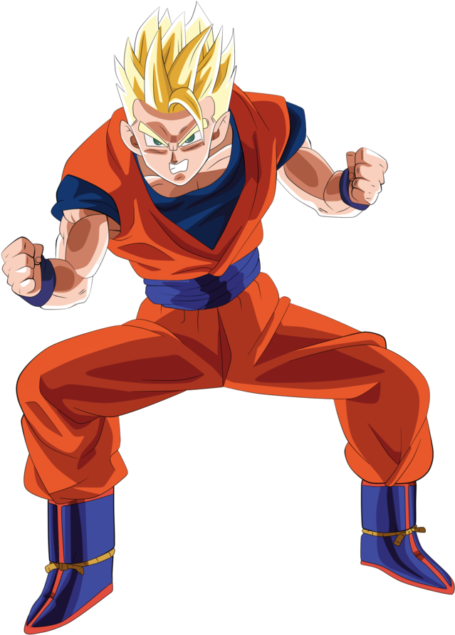 Gohan Ssj By Andrewdragonball - Gohan Ssj2 Adulto Dbs Clipart (791x1011), Png Download