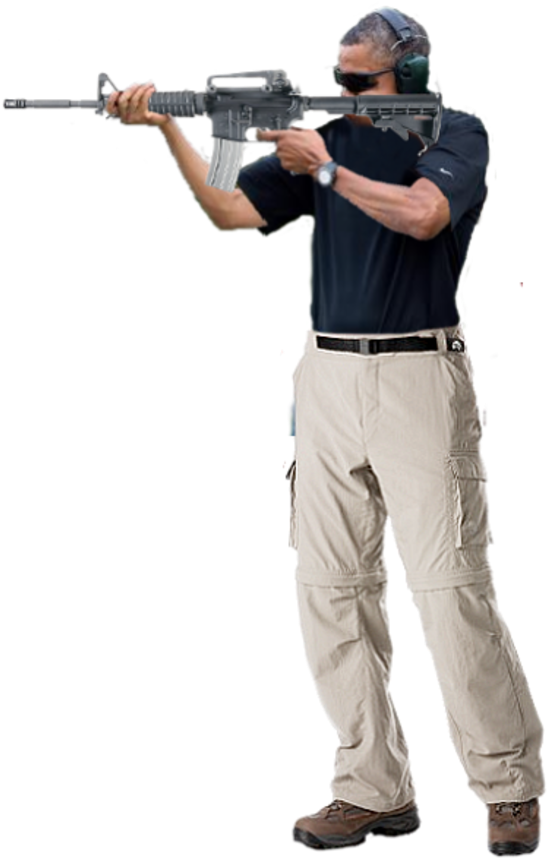 Obama Skeet Shooting Photo - Shooting Clipart (600x878), Png Download