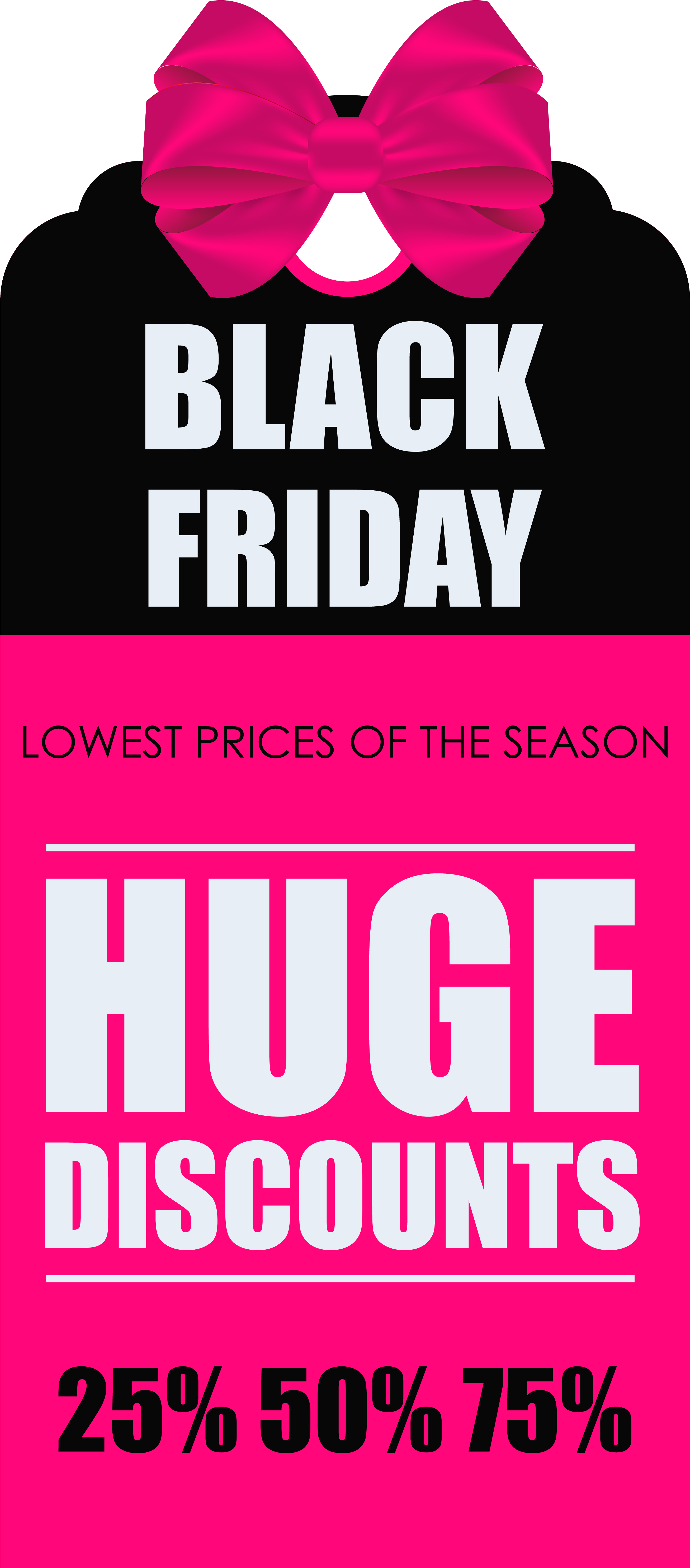 Black Friday Huge Discounts Tag Png Clipart Picture - Tags Black Friday Png Transparent Png (2813x6110), Png Download