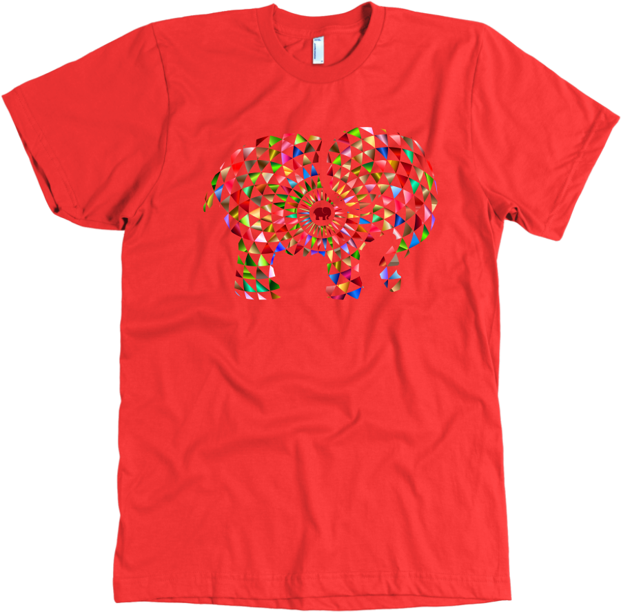Mens Elephant Mandala American Apparel T-shirt - T-shirt Clipart (1024x1024), Png Download