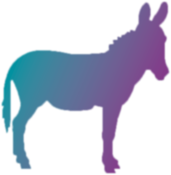 Donkey Icon Min - Donkey Silhouette Clipart (550x562), Png Download