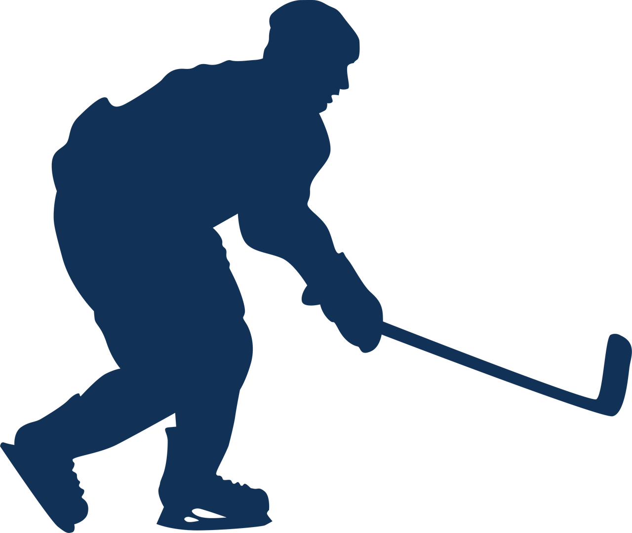 Hockey Silhouette Svg Cut File - Illustration Clipart (1280x1081), Png Download
