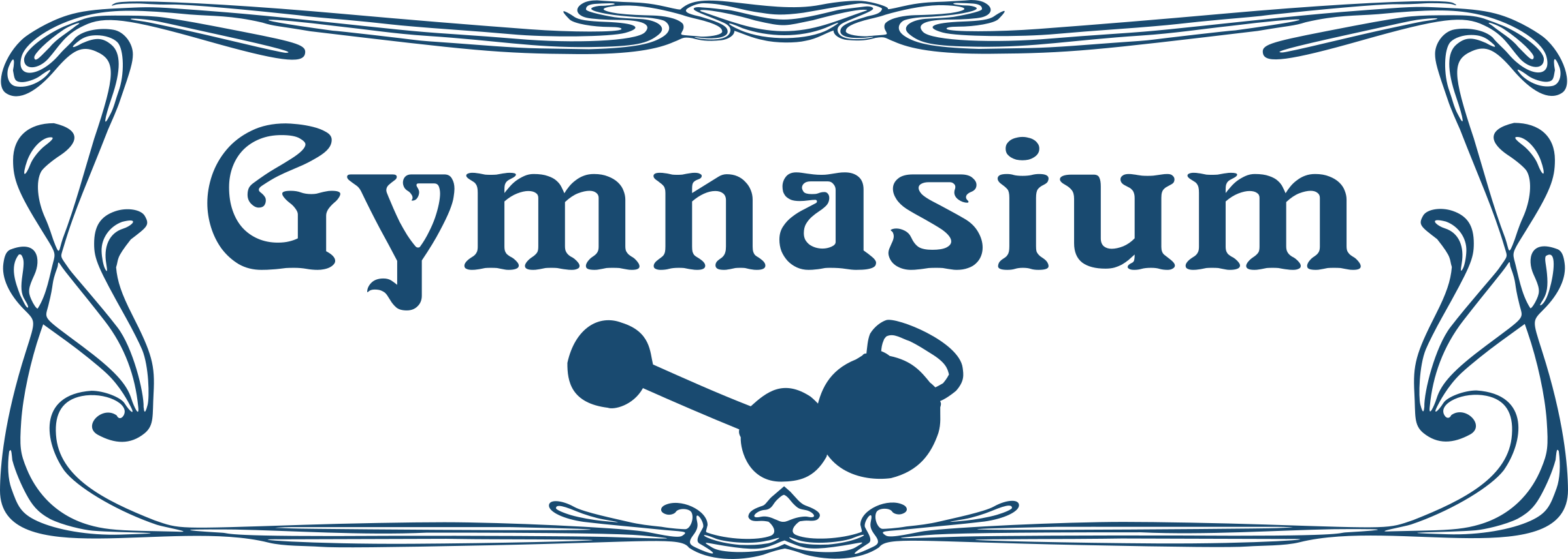 This Free Icons Png Design Of Gymnasium Door Sign - Kitchen Sign Clipart Transparent Png (2400x857), Png Download