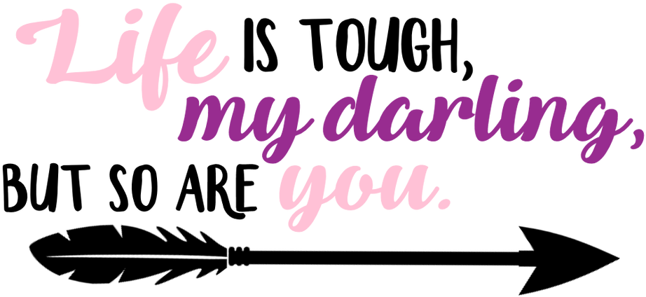 Lifeistough - Calligraphy Clipart (1065x495), Png Download