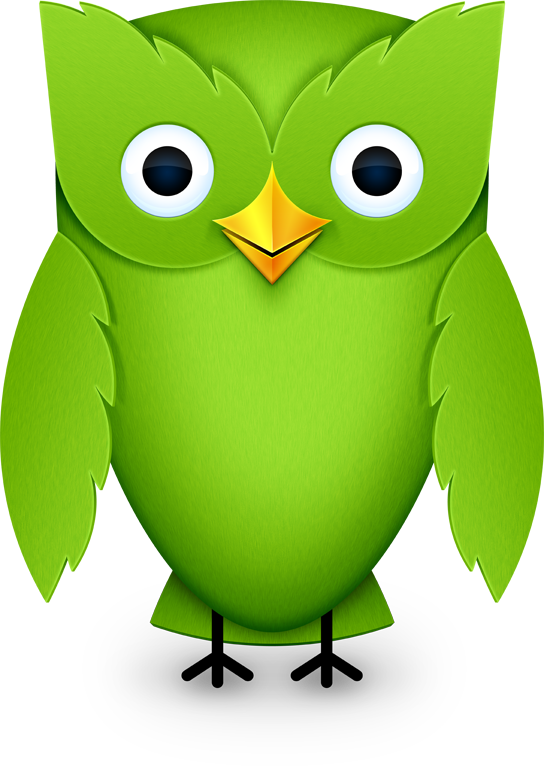 Free App That You Can Use To Learn Languages - Duolingo Owl Clipart (544x766), Png Download