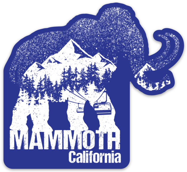 Snowy Mammoth Outdoor Decal - Illustration Clipart (800x800), Png Download