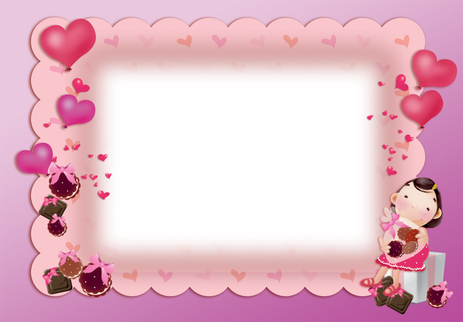 Kids Frames - Kids Frames Pink Clipart (1600x1116), Png Download