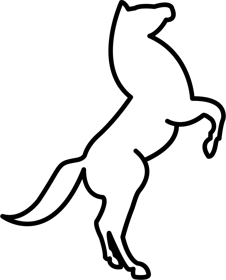 Stand Up Horse Outline Comments - Simple Standing Horse Drawing Clipart (790x981), Png Download