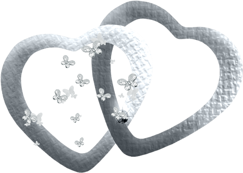 #mq #silver #heart #hearts #butterfly - Heart Clipart (1024x1024), Png Download