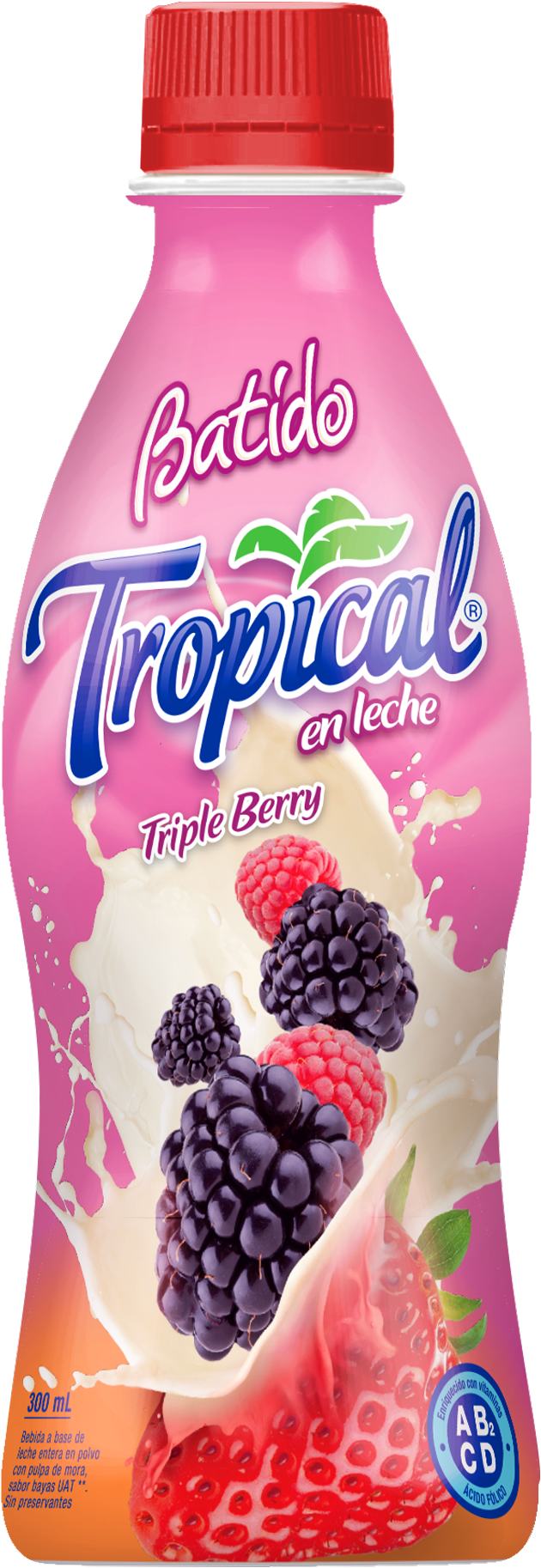 Tropical Lanza Al Mercado Batidos A Base De Leche Y - Frutti Di Bosco Clipart (800x1944), Png Download