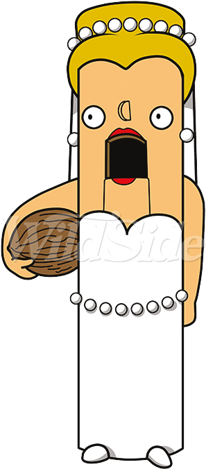 Blonde Nutcracker Bride - Cartoon Clipart (675x675), Png Download