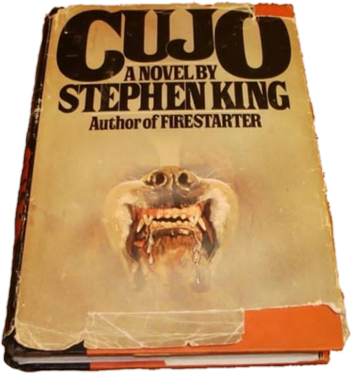 Cujo Stephenking Scary Book Books Old Roomdecor Decor - Stephen King Cujo Book Clipart (720x642), Png Download