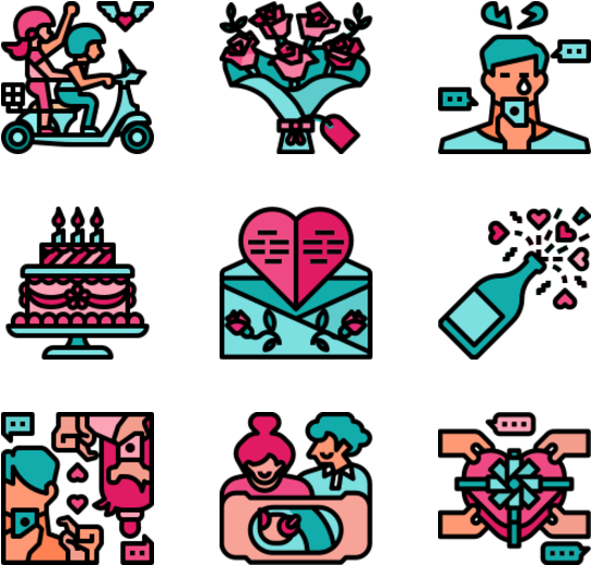 Wedding Love Story Clipart (600x564), Png Download