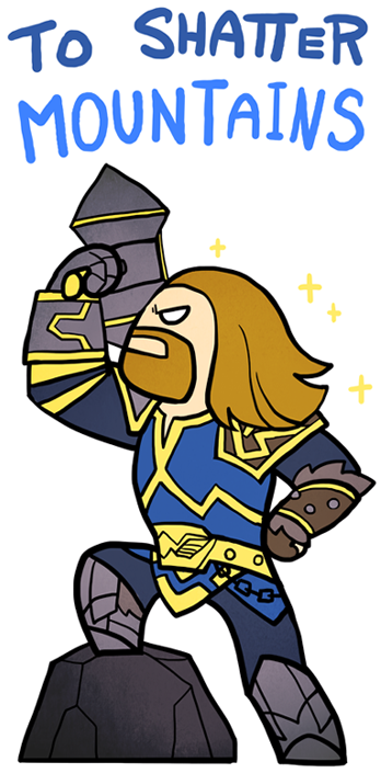 To Shatter Mountains By Zennore - Thor Smite Chibi Clipart (500x738), Png Download