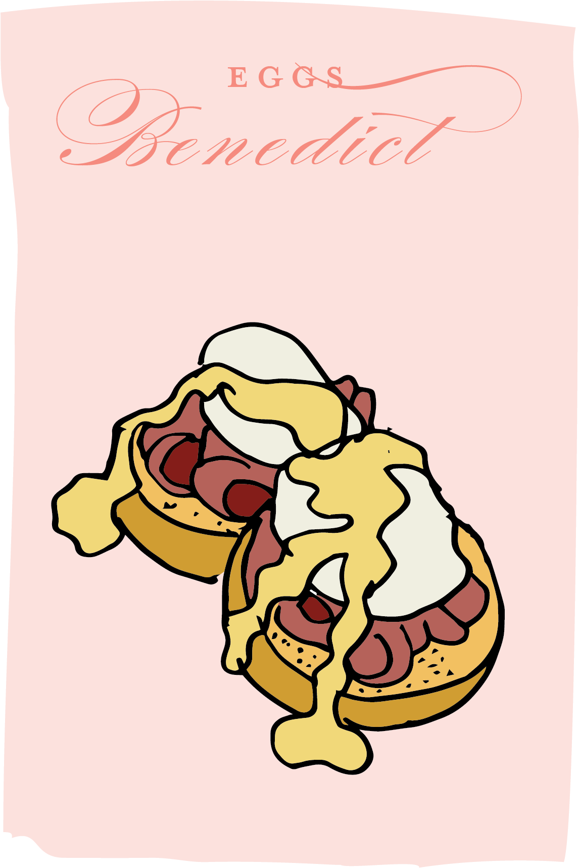 As Every Food Ever Created, The Origins Of The Brunch - Eggs Benedict Cartoon Transparent Clipart (1200x1800), Png Download