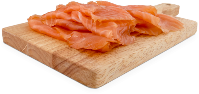 8 Slices Smoked Salmon - Lox Clipart (700x700), Png Download