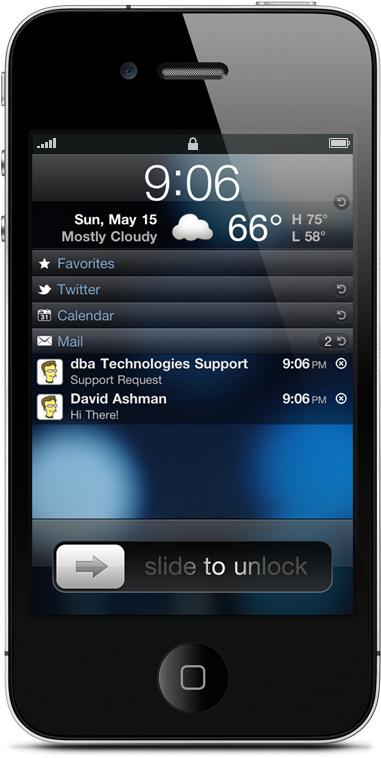 Custom Notification Page On Your Lockscreen - Iphone 4 Clipart (500x800), Png Download