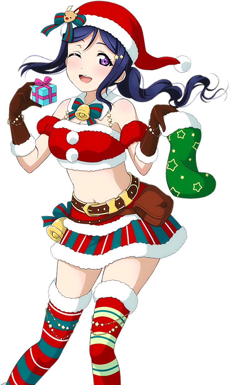 #aqours #anime #animegirl #christmas - Kanan Matsuura Santa Clipart (848x1272), Png Download