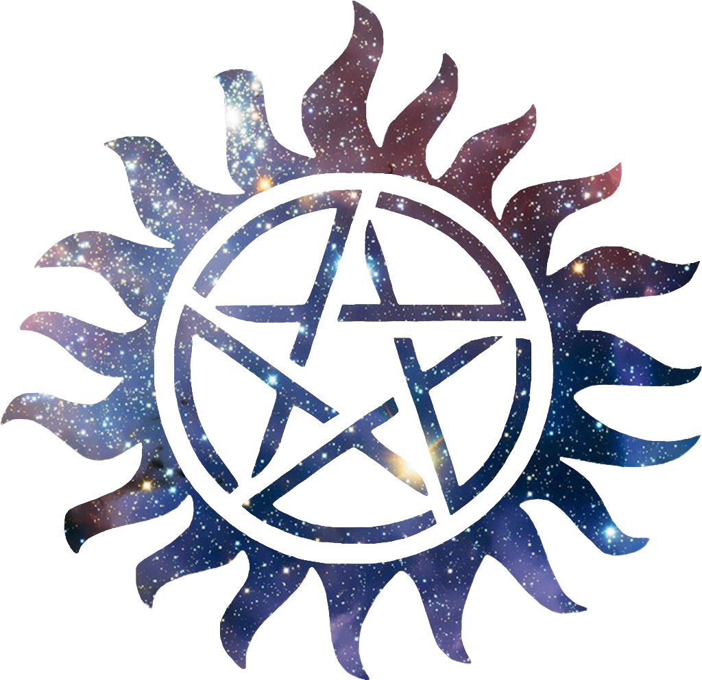Galaxy Anti-possession Symbol - Supernatural Devils Trap Tattoo Clipart (1024x993), Png Download