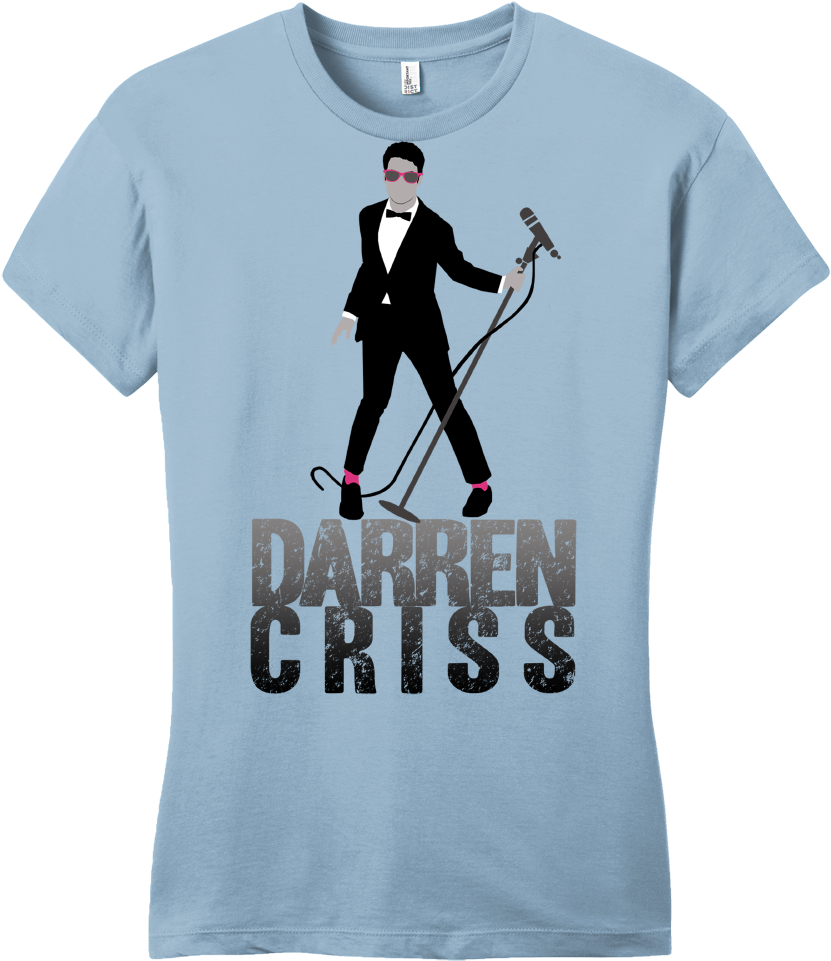 Girly Light Blue Darren Criss Tuxedo Pose T-shirt - Active Shirt Clipart (865x1005), Png Download
