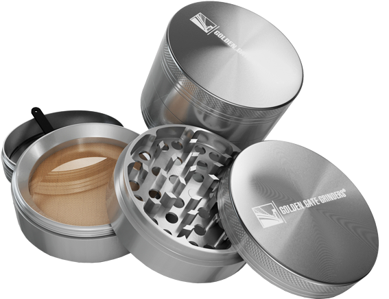 Golden Gate Grinder Silver Clipart (620x510), Png Download