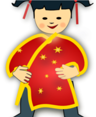 Jpg Black And White Asians Clipart - Chinese Girl Clip Art - Png Download (640x480), Png Download