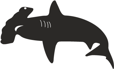 14733186425 Sea Animals 05 - Silhouette Clipart (612x792), Png Download