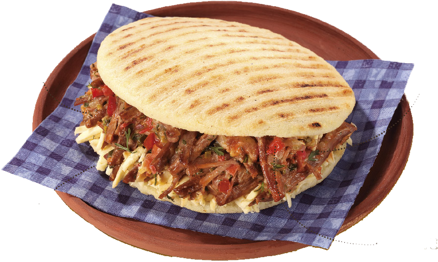 El 73% De Los Colombianos Come Arepa En El Desayuno - Arepa Rellena Png Clipart (932x638), Png Download