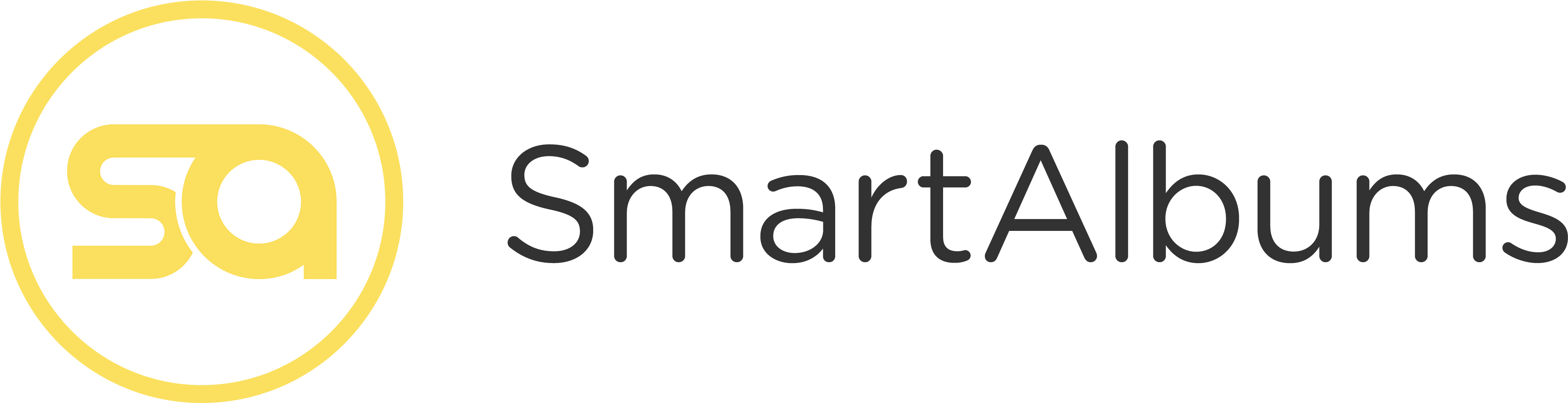 Sa2 Logo Text Banner - Smartalbums Logo Clipart (4265x1024), Png Download