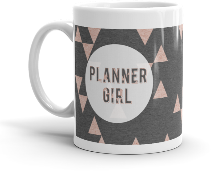 Rose Gold Triangle 'planner Girl' Mug - Holister Clipart (686x557), Png Download