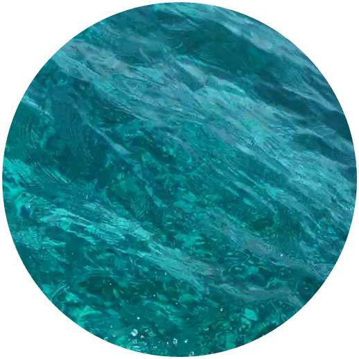 #fundo #azul #agua #mar #oceano - Circle Clipart (518x518), Png Download