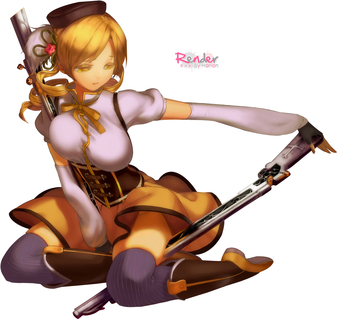 [character] Mami Tomoe Mahou Shoujo Madoka Magica - Cartoon Clipart (1288x1137), Png Download