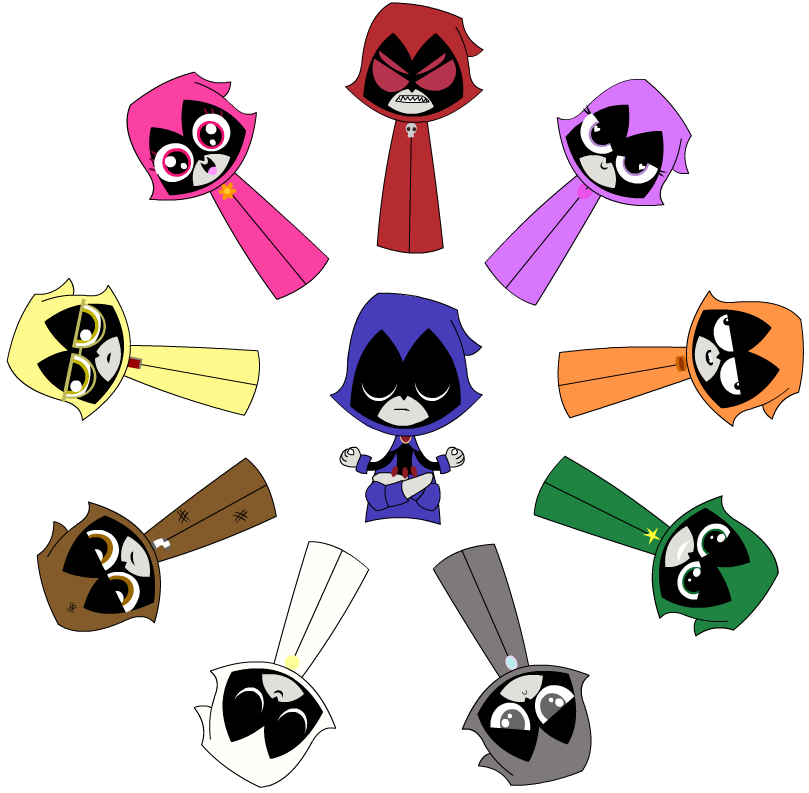 Ftrxuigcv Byc 7uvc Colors Of Raven, Teen - Raven Meditando Clipart (819x807), Png Download